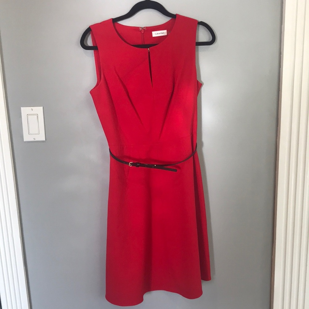 Calvin Klein red dress size 6